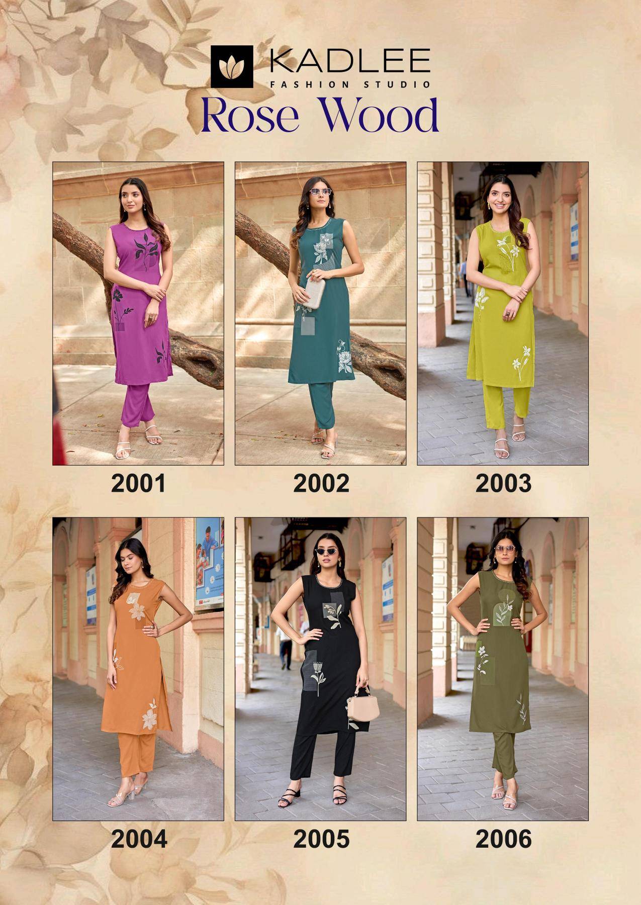 Kadlee rose wood coord set Wholesale designer kurtis in Kolkata